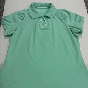 Lady Hogan Women’s Golf Polo Shirt Size Medium Mint Green Short Sleeve
